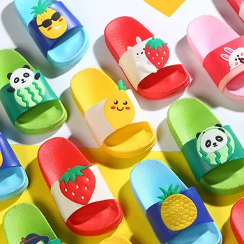 

2020 new fruit strawberry cartoon word children's shoes summer children's slippers boys and girls slippers