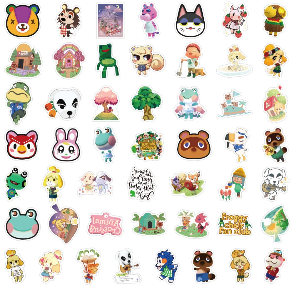 10/30/50/100pcs Cute Game Animal Crossing Graffiti Stickers Cartoon Decals Scrapbook Diary Laptop Phone DIY Sticker For Kids Toy cartoon stickers decorative stickers anime stickers cartoon animal stickers