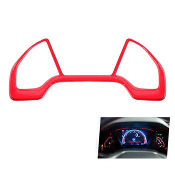 

1* Beautiful Decorative Trim Red Car Instrument Panel Cover Trim Frame Fits For Honda CIVIC 2016 2017 Models