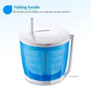 

Mini manual clothes washing machine Home/dormitory washing machine Hand-held laundry washing dehydration one-piece washer 1PC