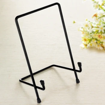 

Art Bowl Picture Frames Home Tablets Photo Holder Iron Display Stand Pedestal Dish Decorative Cookbooks Rack Easel Plate
