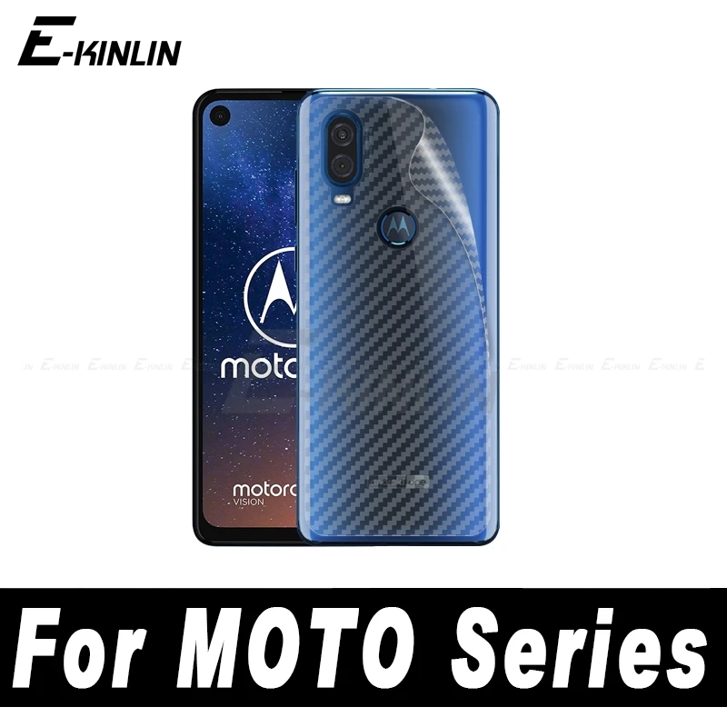 Мягкая защитная пленка из углеродного волокна для Motorola Moto One Zoom Action vision E6s E5 E6 Play Plus, защита заднего экрана
