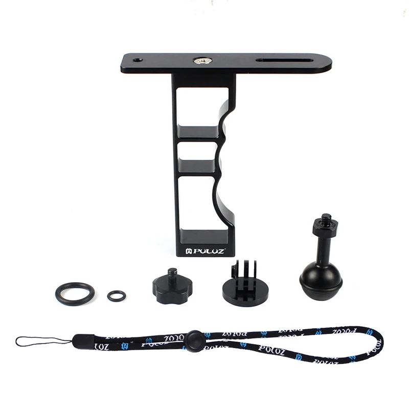 Single Hand Diving Photography Bracket Handheld CNC Aluminum Monopod with Ball Head For GoPro SJcam Yi DJI OSMO Action Cameras (7)