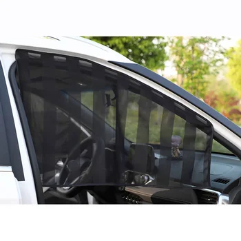 

Back Sun shade Front Passenger Sun Shade Visor Anti-UV Black Polyester 4x