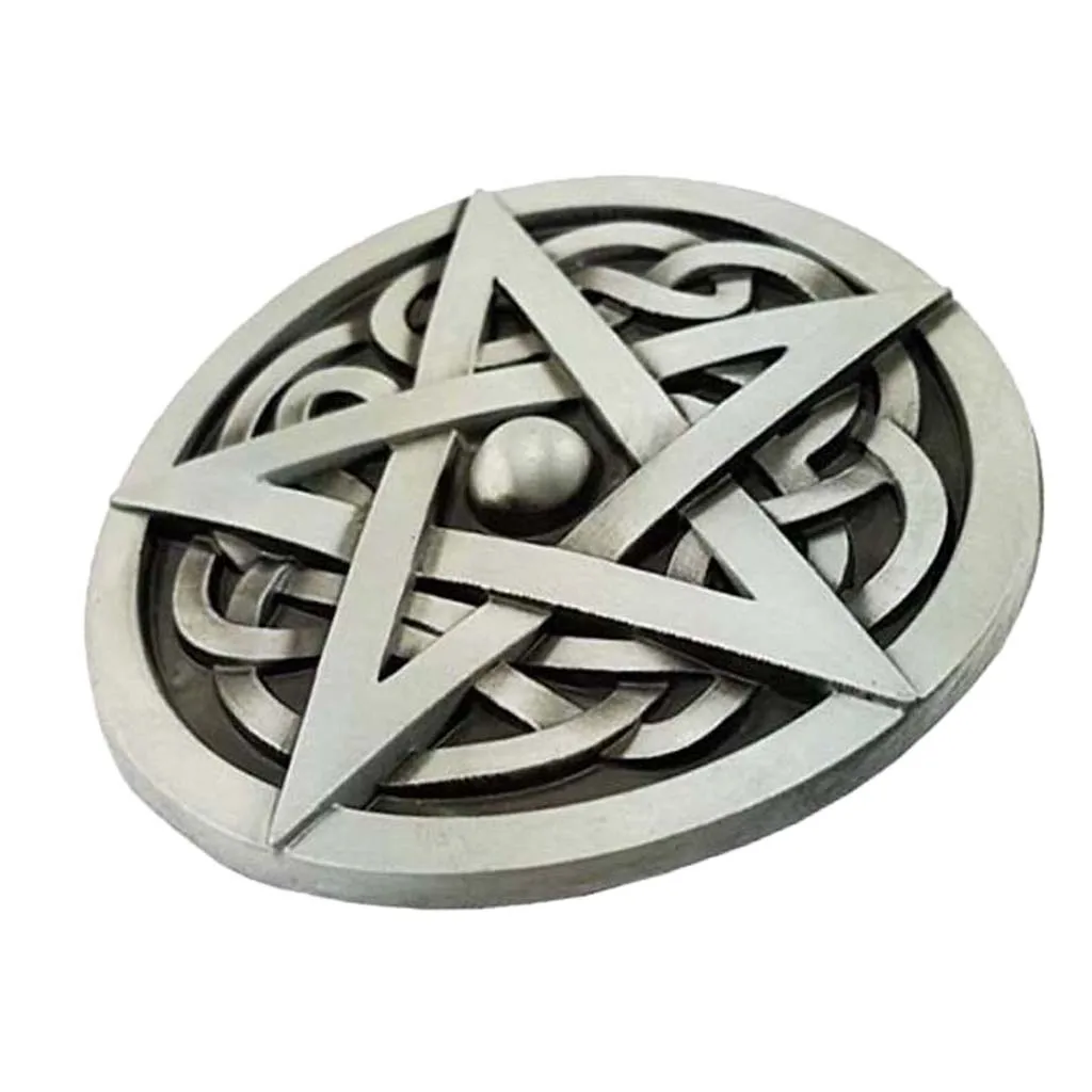 Zinc Alloy Belt Buckle Novelty Western Hexagram Fashion Clothing Jeans Jewelry for Boys Mens