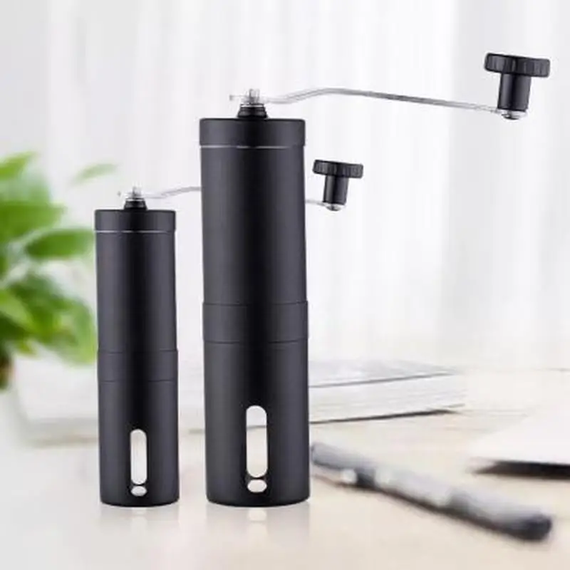 

2 Size Manual Ceramic Coffee Grinder Stainless Steel Adjustable Coffee Bean Mill With Rubber Loop Ring Easy Clean Kitchen Tools