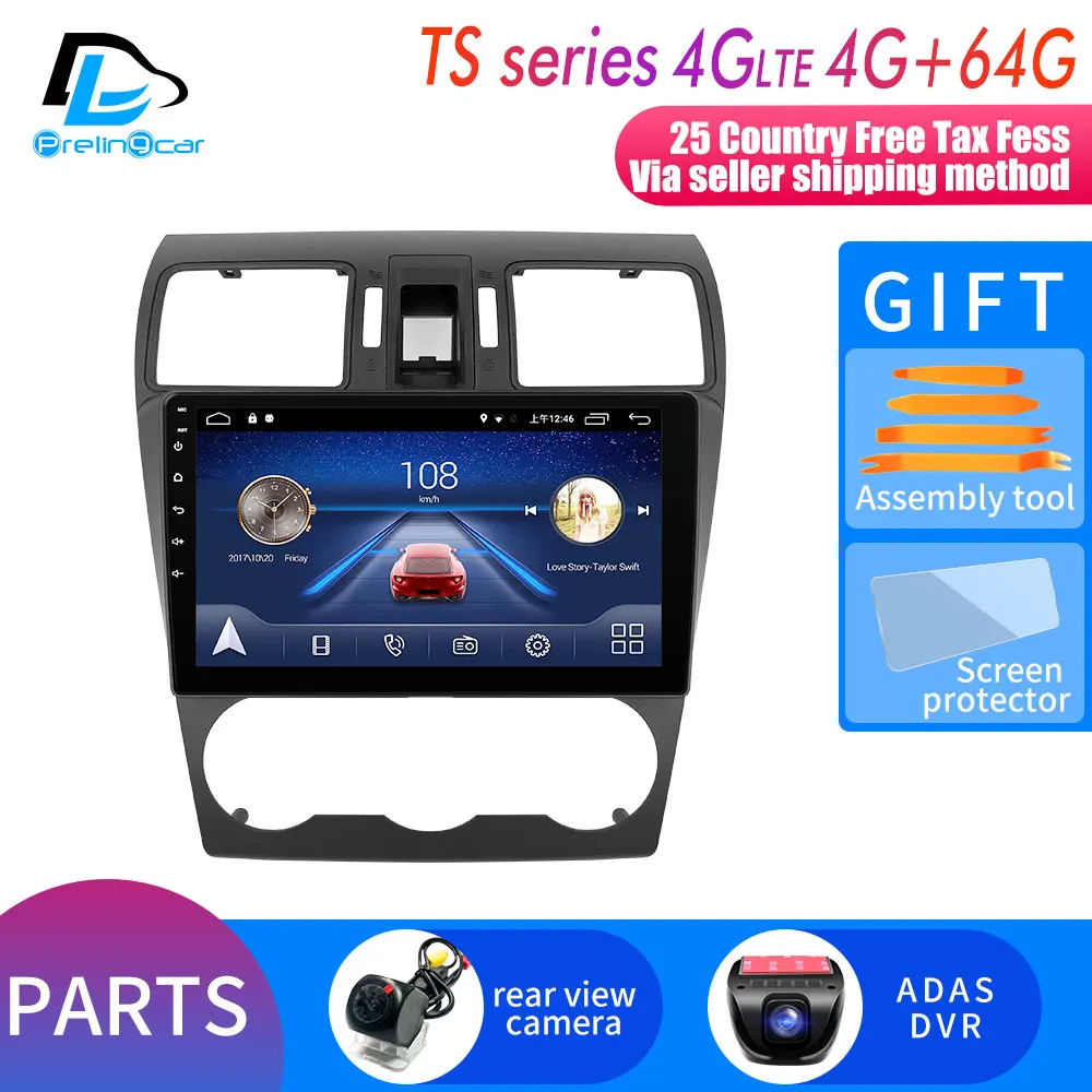 4G монитор для SUBARU WRX-XV-FORESTER 2012- лет Android автомобильный монитор радио мультимедиа видео плеер навигация gps стерео - Цвет: TS  4G64G DVR