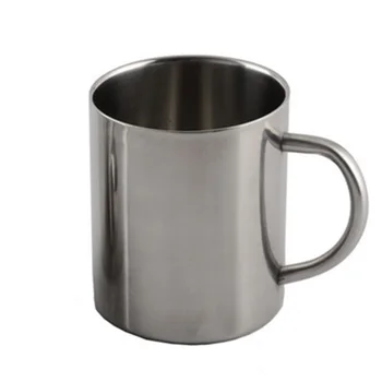 

Home Anti-scalding Kitchen Portable Stainless Steel Thicken Bar With Ear Tea Office Double Layer Coffee Mug