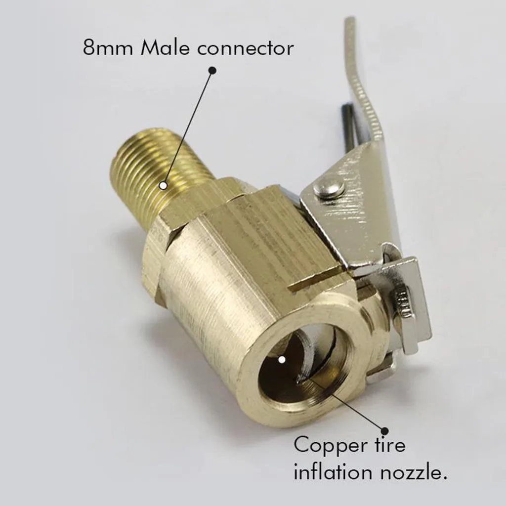 2 шт. надувной насос из чистой меди, насадка, быстрый разъем, автомобильный воздушный насос, аксессуары, головка быстрого преобразования 8 мм