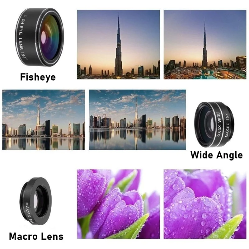 32X Telescope Lens 4K HD Universal Telephoto Phone Camera for Smartphone 4in1 Wide Angle Fisheye Macro Lens Kit Include Tripod best telephoto lens for smartphone