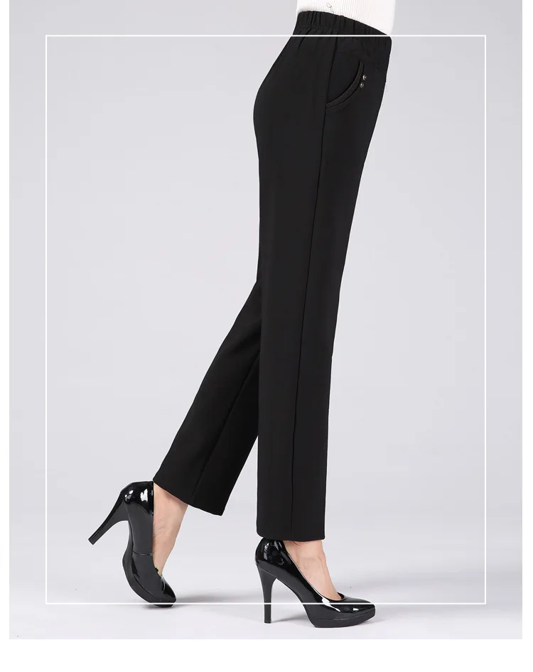 Middle-aged WOMEN'S Apparels plus Velvet Mom Pants Elderly People Trousers Middle-aged WOMEN'S Pants Elderly People WOMEN'S Dres