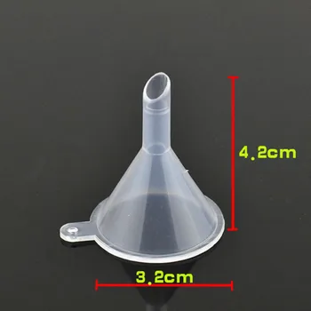 

Clear Plastic PP Mini Funnels Packaging Travel Tools for Empty Bottle Filling Perfumes Essential Oils Aromatherapy