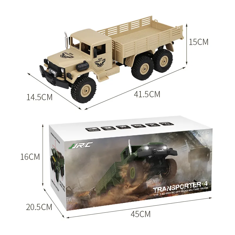 

Jjrc Q63 Six-Wheel Remote Control jun ka Climbing Car 6 Flooding Model Military Model 1: 16 Charging off-Road Vehicle English