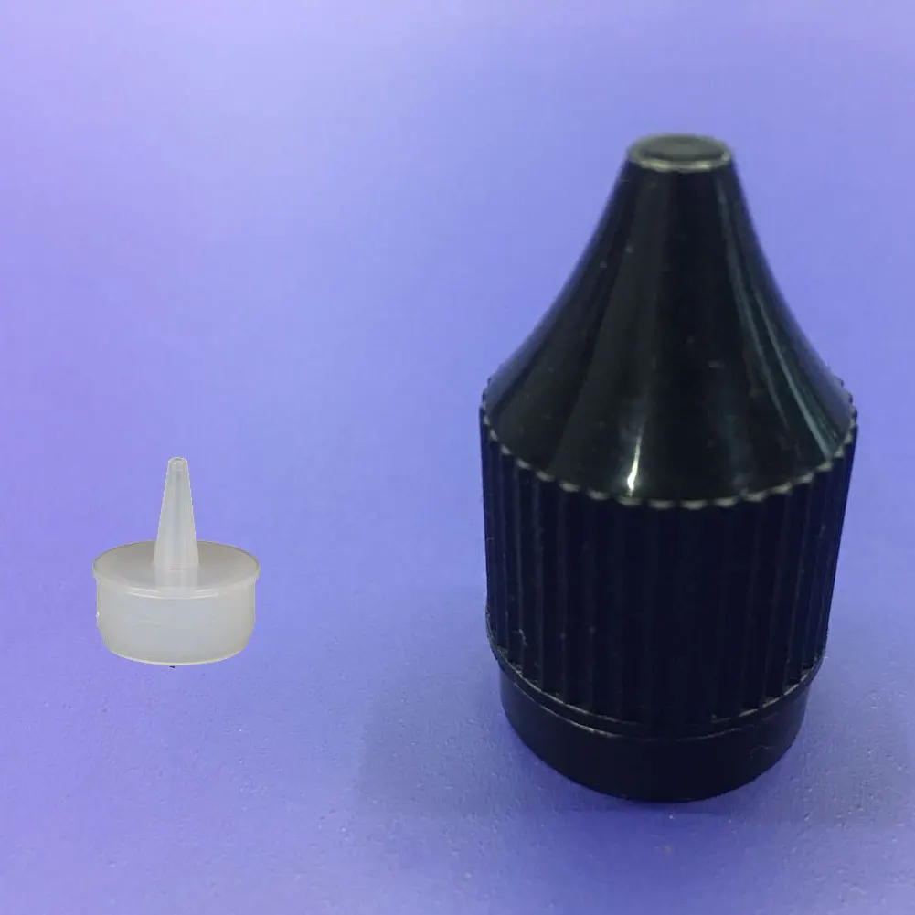 with Black Cap 10 шт. новая пустая ПЭТ прозрачная бутылка-капельница пластиковая заполненная жидкость для отжима сока и масла контейнер, лабораторное оборудование, с CRC крышкой - Цвет: with Black Cap