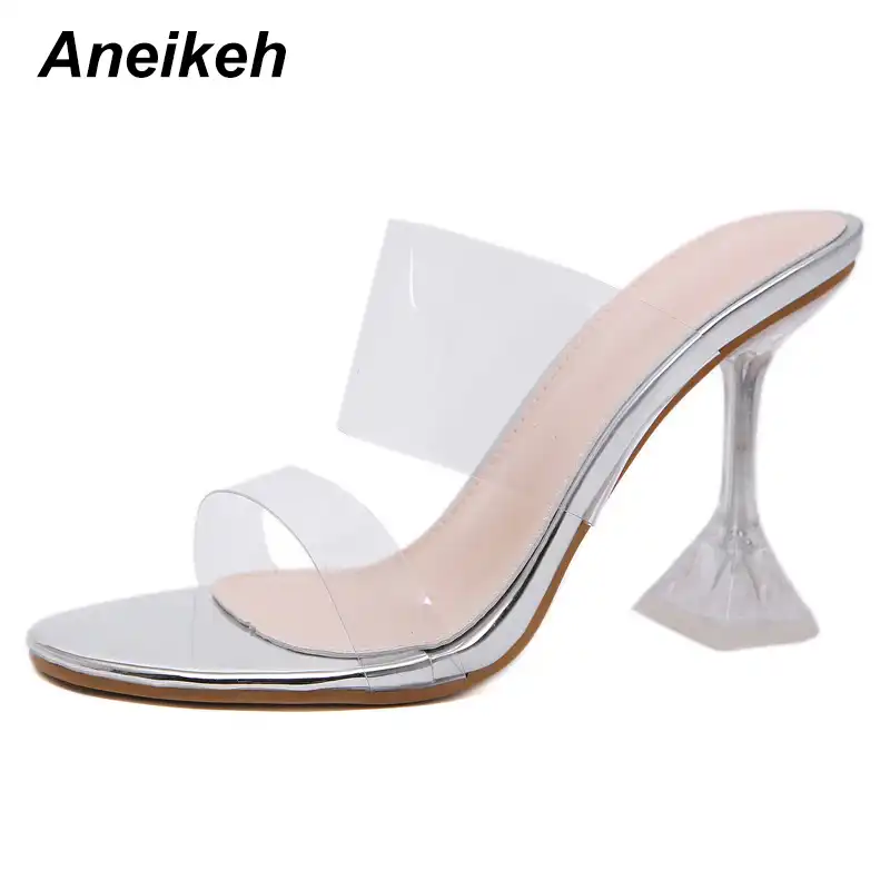 clear stiletto pumps