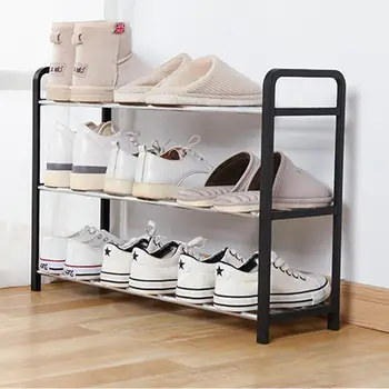 

New 3 Tiers Plastic Shoe Rack Storage Stand Shelf Holder Unit Black Light holder