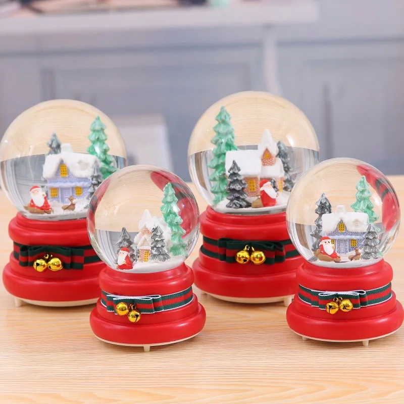 Скандинавский Санта-Клаус, сумка для собак, снежинка, хрустальный шар, Рождественская музыкальная шкатулка, снежный шар, огни, детские подарки, мультяшный Рождественский подарок
