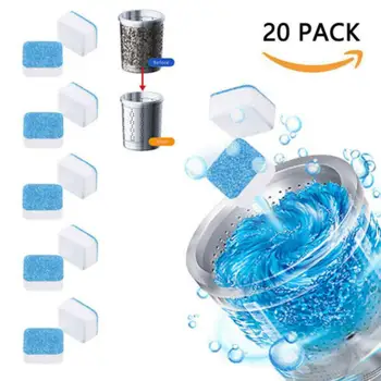 

20PCS Washing Machine Effervescent Tablet Cleaning Tablet Washer Cleaner Remover