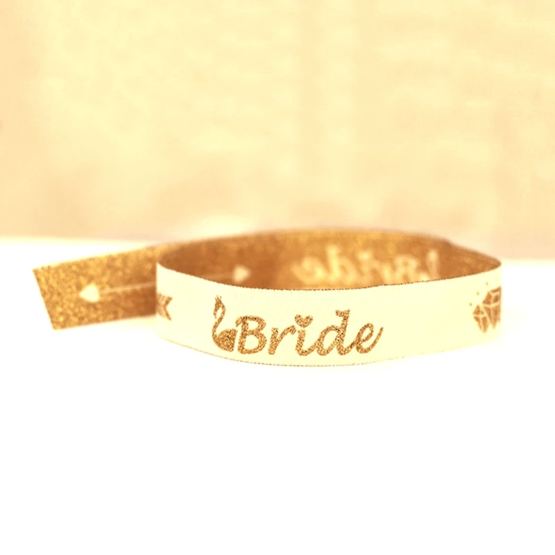 Wedding engagement Hen Party Bachelorette Wrist band Bridesmaid
