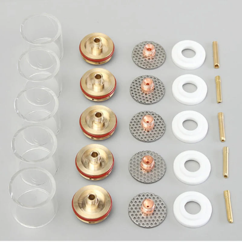 Set Glass Cup Kits Stubby Collets Body Gas Lens For Wp Tig Welding
