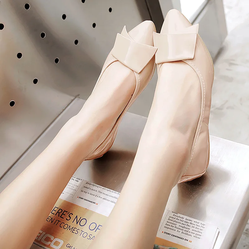 

Flower Shallow Solid Women Basic Low Heel Pumps Pointed Toe Fashion Slip-On Single Shoes Casual With Spring Ladies Pumps