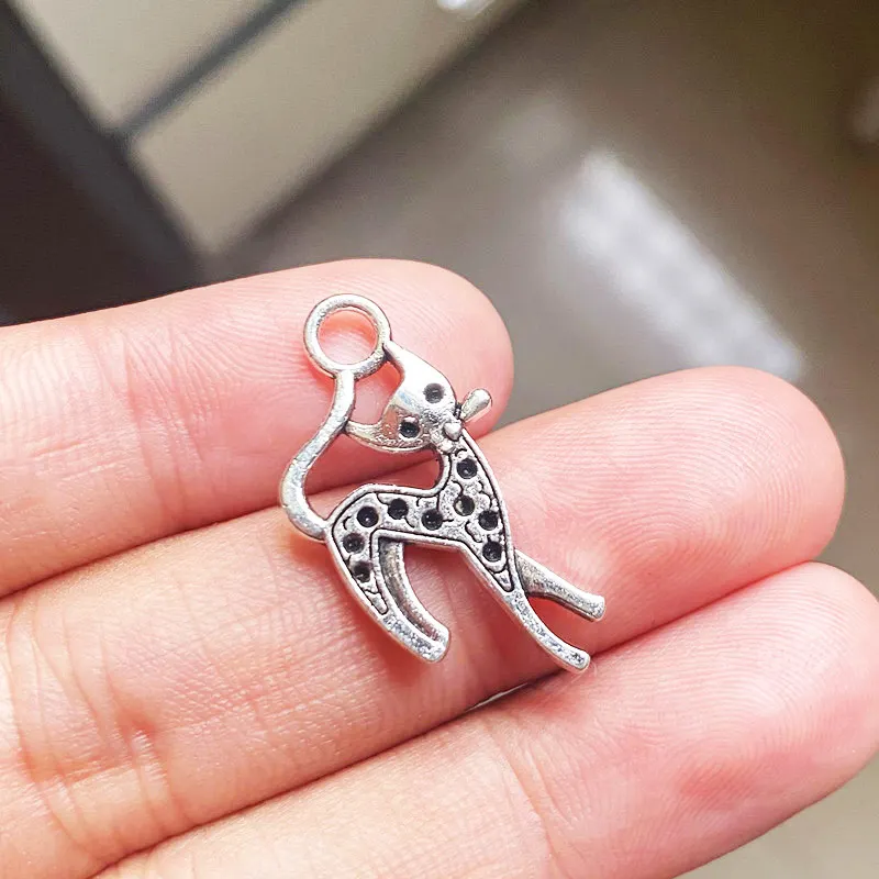 

Подвески для браслетов, сережек, 10 шт., 27x14 мм, тибетский серебристый цвет