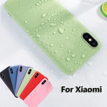 

500pcs Luxury Liquid Silicone Soft Case For Xiaomi Mi 9 SE CC9 CC9E Mix 3 Redmi Note 8 7 7A Pro Go K20 Retro Candy Color Cover