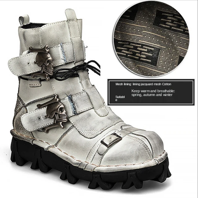 Genuine Leather Motorcycle Boots