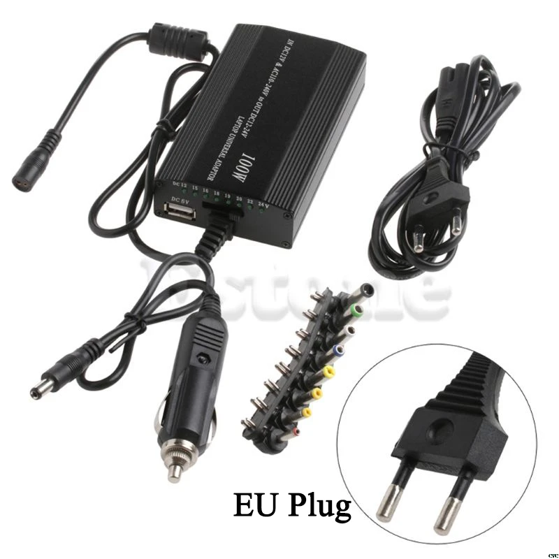 Adaptador de corriente para ordenador portátil, fuente de alimentación Universal, 100W