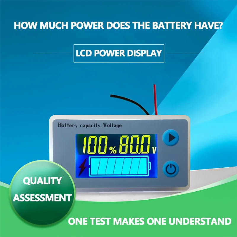 

12V 24V 36V Lead Acid Battery Capacity Indicator Power LCD Display Sensor Low Voltage Alarm Lead-acid Lithium Tester JS-C33