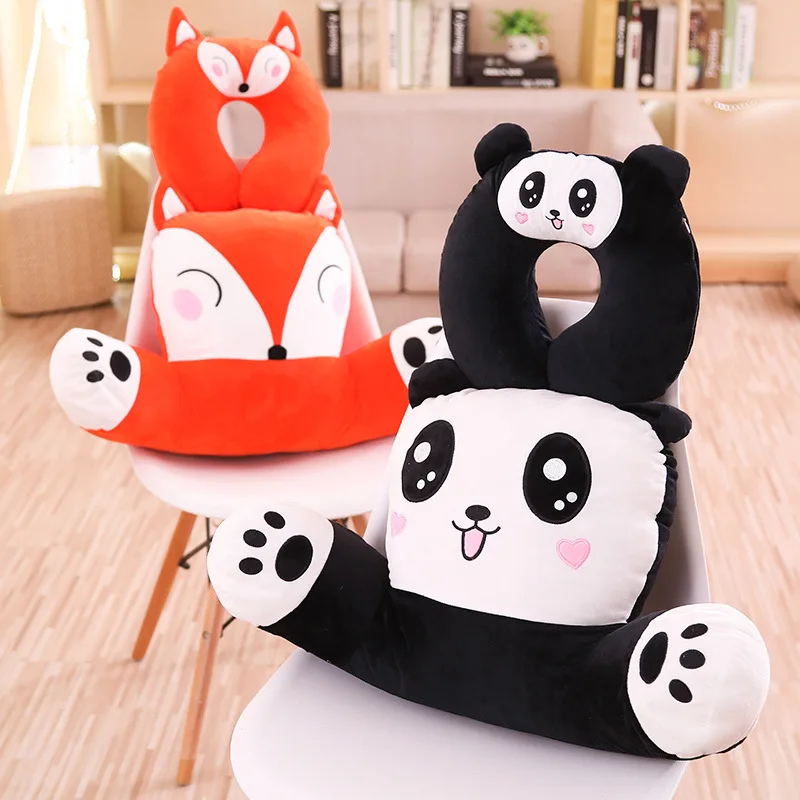 

Office Nap Lumbar Support Pillow Neck Support Pillow Car for Panda Corgi Dog Waist Pillow STUDENT'S Chair One-piece Cushion