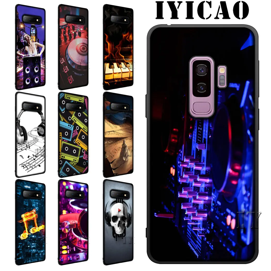IYICAO Cool DJ Love Music Soft Silicone Phone for Samsung S6 S7 S8 Edge S9 S10 Plus S10e J6 Cover |