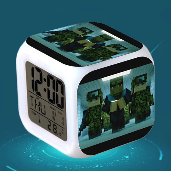 19 Цифровой Детский будильник Led reloj despertador мультфильм детская игрушка красочные светящиеся wekker электронные настольные часы Пробуждение свет - Цвет: 19