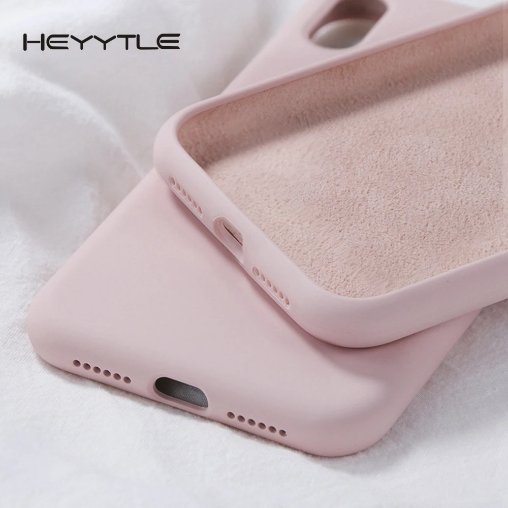 

Heyytle Silicone Soft Case For iPhone X XS MAX XR Candy Color Cases For iPhone 7 8 6 6s Plus 5 Full Cover Shockproof Case Coque