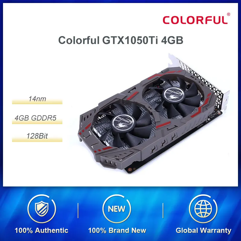 Colorful GTX1050 series 7000MHz 14nm PCI E X16（3.0） GTX1050TI 4G Graphics Card with 4GB GDDR5 128 Bit Memory Interface HDMI/DP|Graphics Cards| - AliExpress