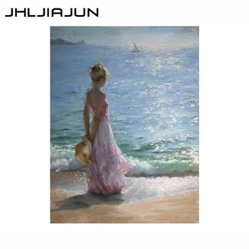 

JHLJIAJUN painting by number beautiful character landscape DIY painting digital modern mural picture unique gift home decoration