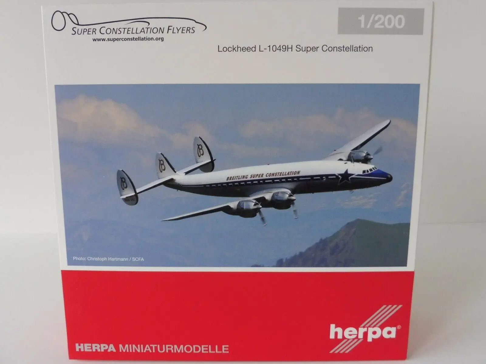 Herpa Lockheed L-1049H супер Созвездие 1/200 литье под давлением модель самолета