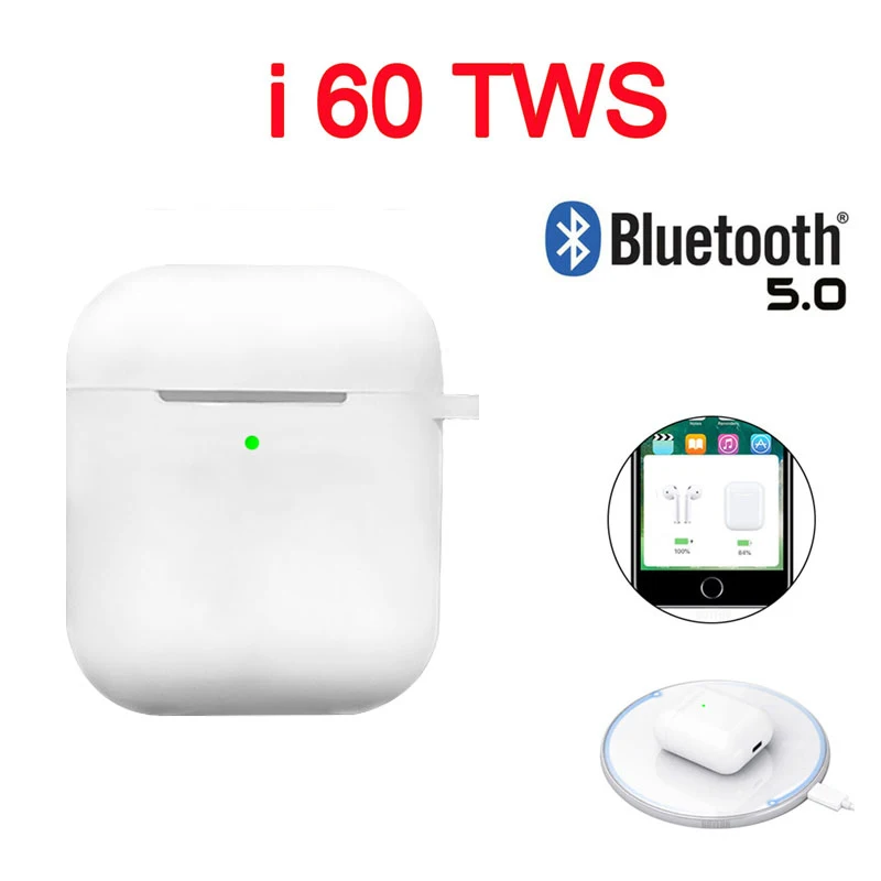 I60 TWS не W1 чип LK TE9 для IPhone Android samsung настоящие беспроводные наушники Bluetooth 5 0 с