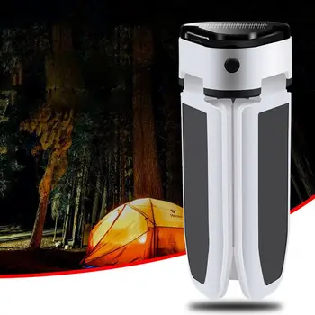 

60 LED Solar Emergency Light Bulb 3 Gear Mode 3 Leaf Rechargeable Garge Light Bulb Outdoor USB Multifunctional Camping Lamp Bulb