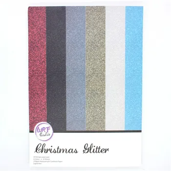 

YPP CRAFTPACK OF 18 SHEETS - 6 COLOURS A4 C&C Heavyweight Glitter Cardstock Lignin Free 210GSM