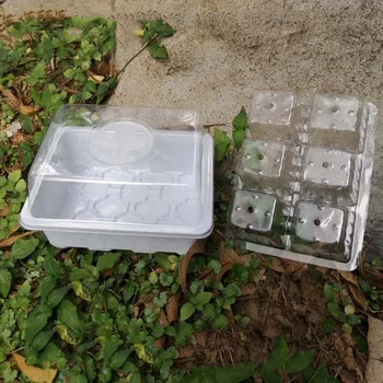 

Seedling Tray Seed Germination Plant Pots Nursery W/ Transparent Dome Lid For Centralized Management