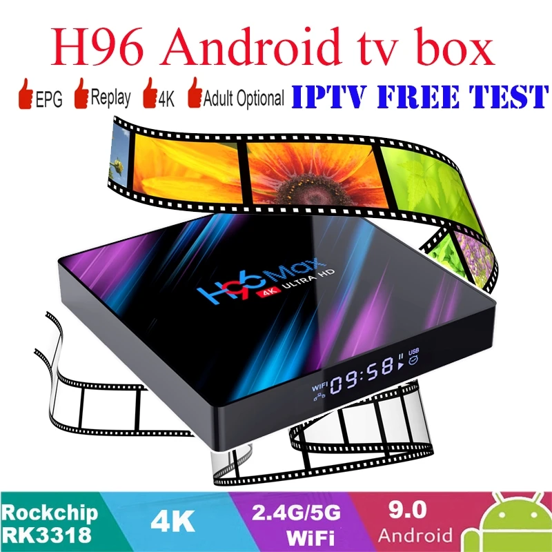 Горячая Распродажа H96 Max 3318 Android Smart tv box BT 4 0 Встроенный 2 4G /5G WiFi 4K Поддержка Испании