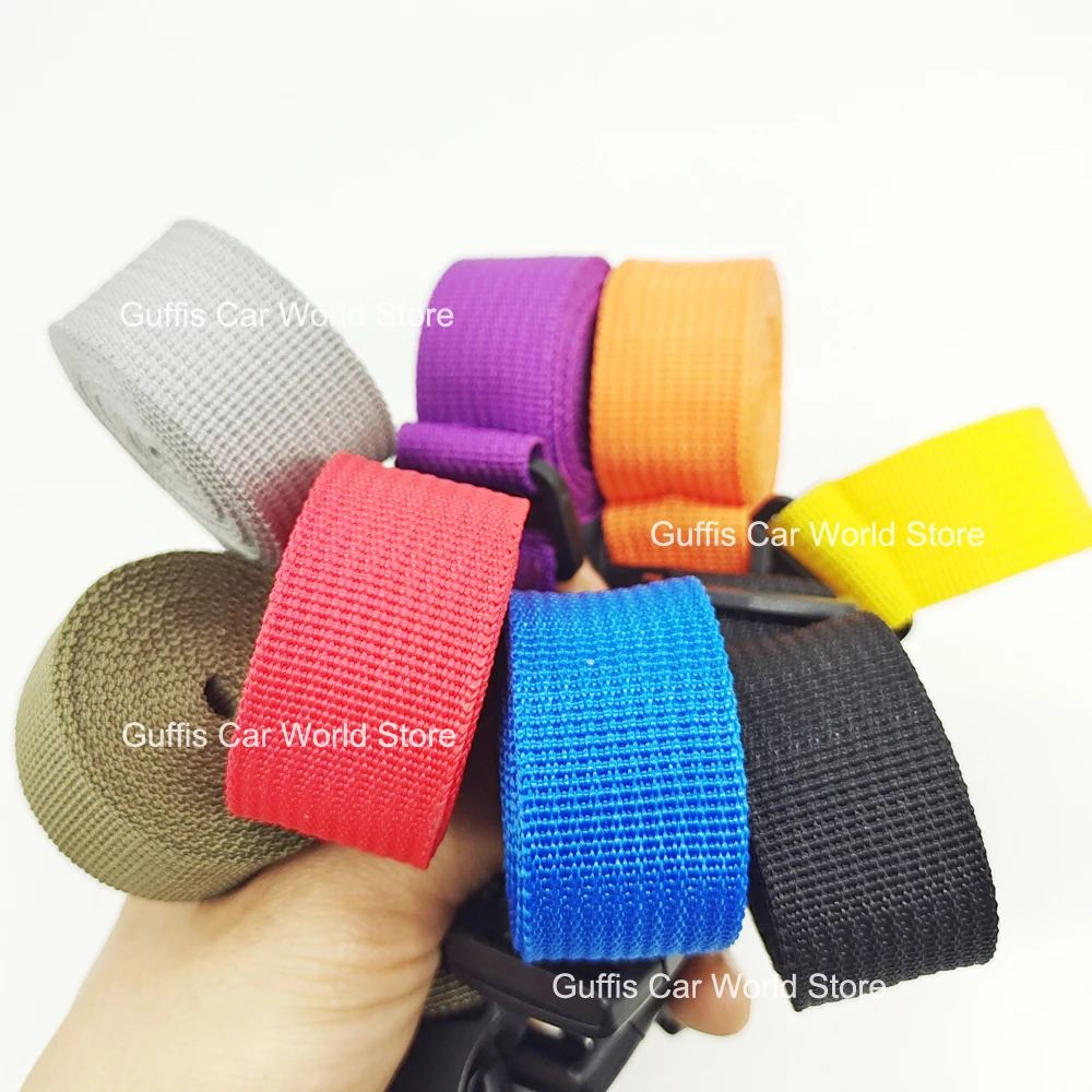 1.5M Buckle Tie-Down Cargo Straps Car Motorcycle Bike PP Buckle Tow Rope Strong Card Belt for Luggage Bag