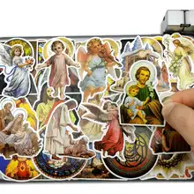 

Oil Painting Jesus Virgin Mary Peter Paul Angels God Scrapbook Phone Laptop Guitar Skateboard Motorcycle Car Waterproof Stickers