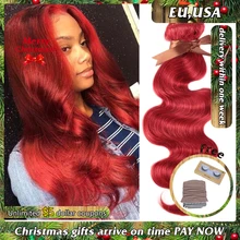 Remy Форте волосы пряди бразильских волос Плетение пряди Красный пряди человеческих волос 1/3/4 наращивание волос один пряди для наращивания