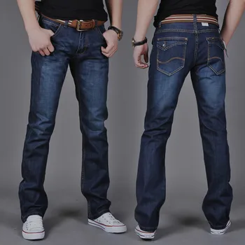 

2020 New Men Straight Slim Jeans, Popular Medium Waist Fashion Men's Long Pants