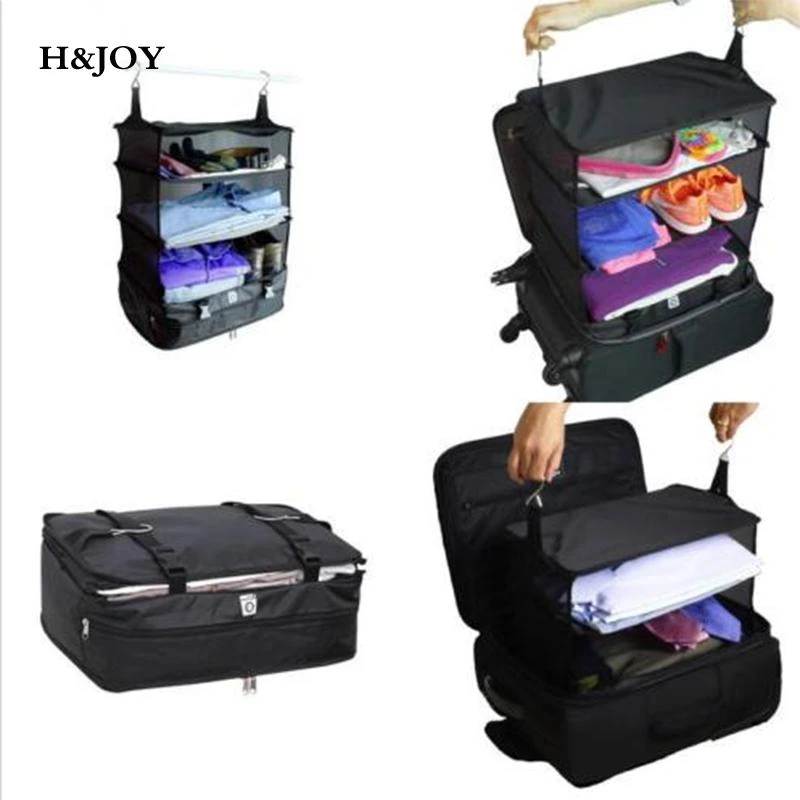 Luggage Bag Portable Luggage System Hanging Travel Bags Shelves 3 layer