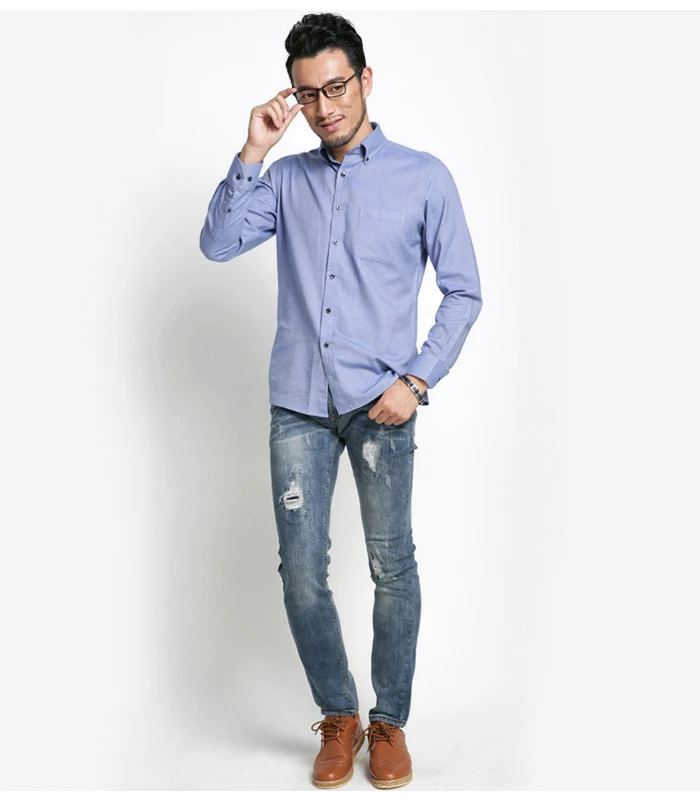 Мужская повседневная стандартная плотная Фланелевая рубашка с одним карманом, удобная мягкая хлопковая рубашка с длинным рукавом на пуговицах