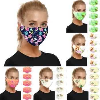

Outdoor Scarf 5pcs Cotton Facemask Dustproof Faceshield Black Cloth Facemask Washable Mascarillas Mondmasker Mondkapjes Mascaril