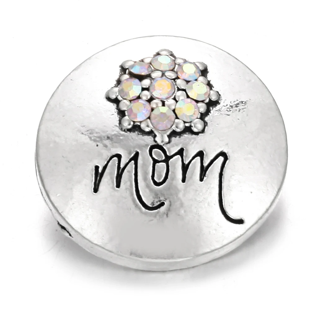 6 шт./лот, кнопки, ювелирные изделия, 18 мм, металлические кнопки для мам, подходят для 18 мм, кнопки, браслеты, ювелирные изделия для Дня матери